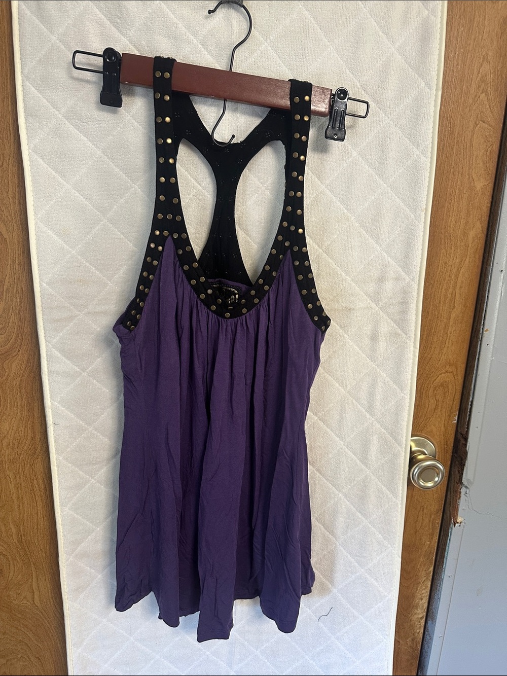 Soul Revival Purple Tank with Black Studded Racerback